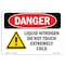 Signmission OSHA Danger Sign, 7" Height, 10" Width, Liquid Nitrogen Do Not Touch Extremely Cold, Landscape OS-DS-D-710-L-1422 - alternate 1
